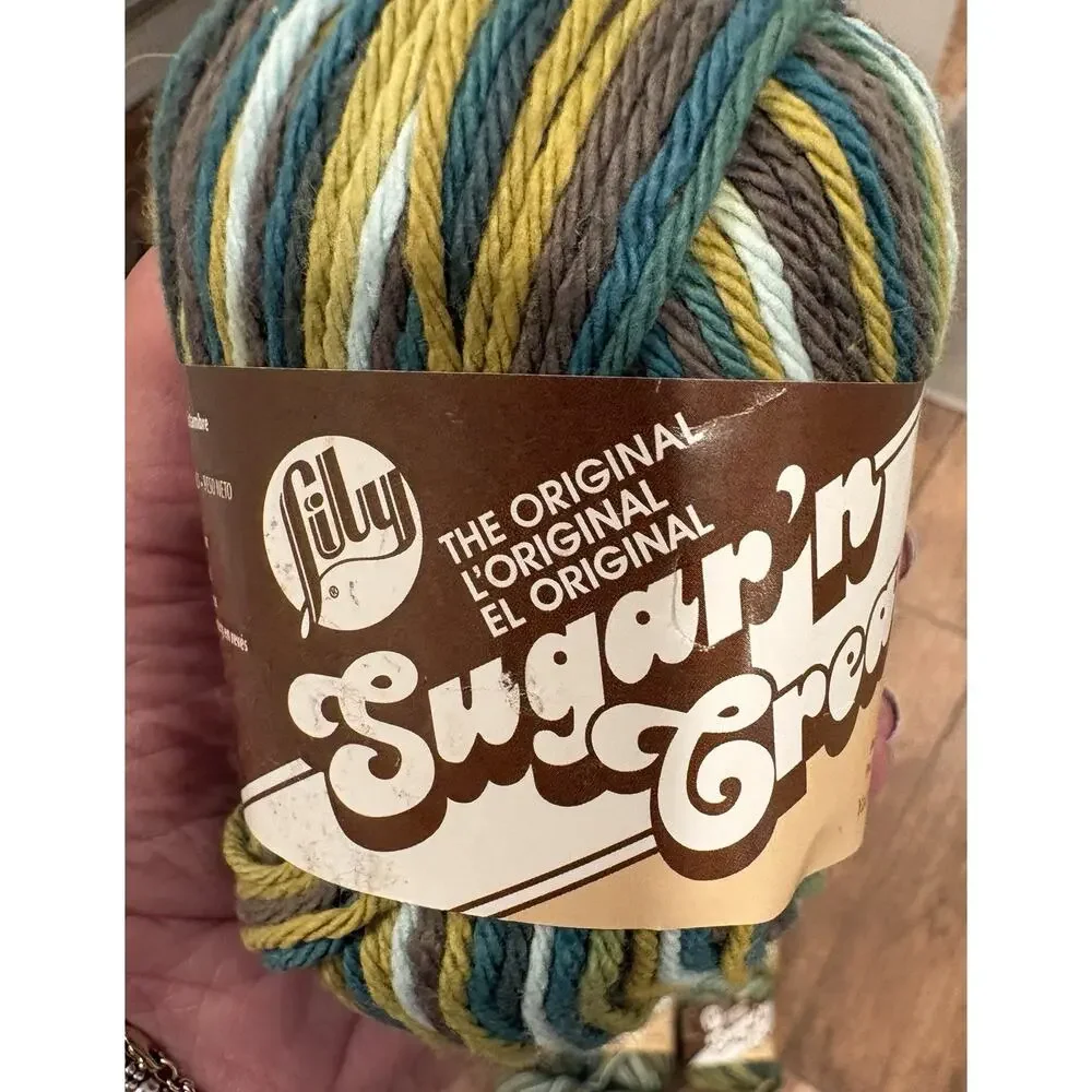 11 Pc Lily Sugar 'n Cream 100% Cotton Worsted Yarn Lot Earth Tone Skeins Crochet